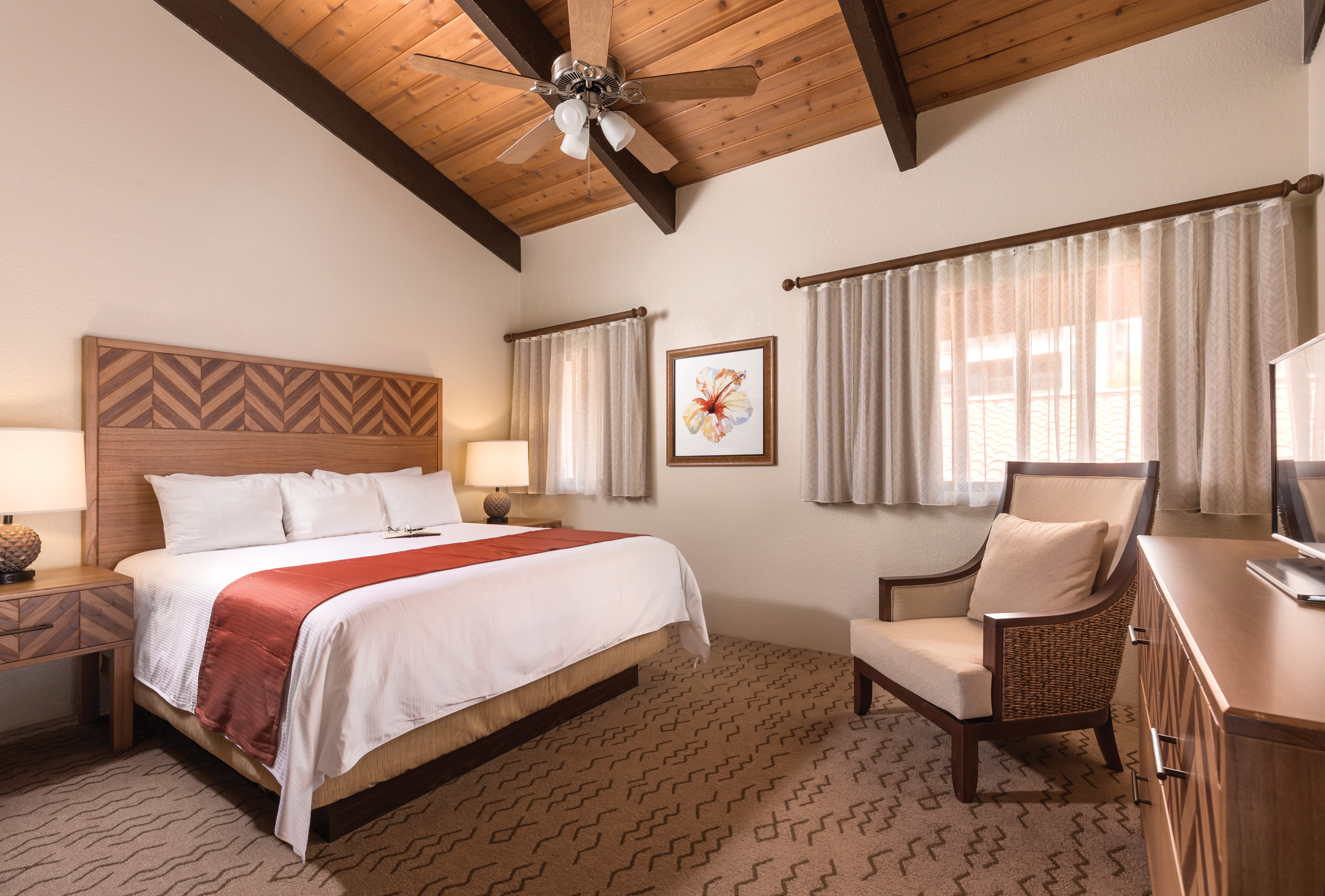 Guest room at the Shell Vacations Club Kona Coast Resort in Kailua Kona, Hawaii