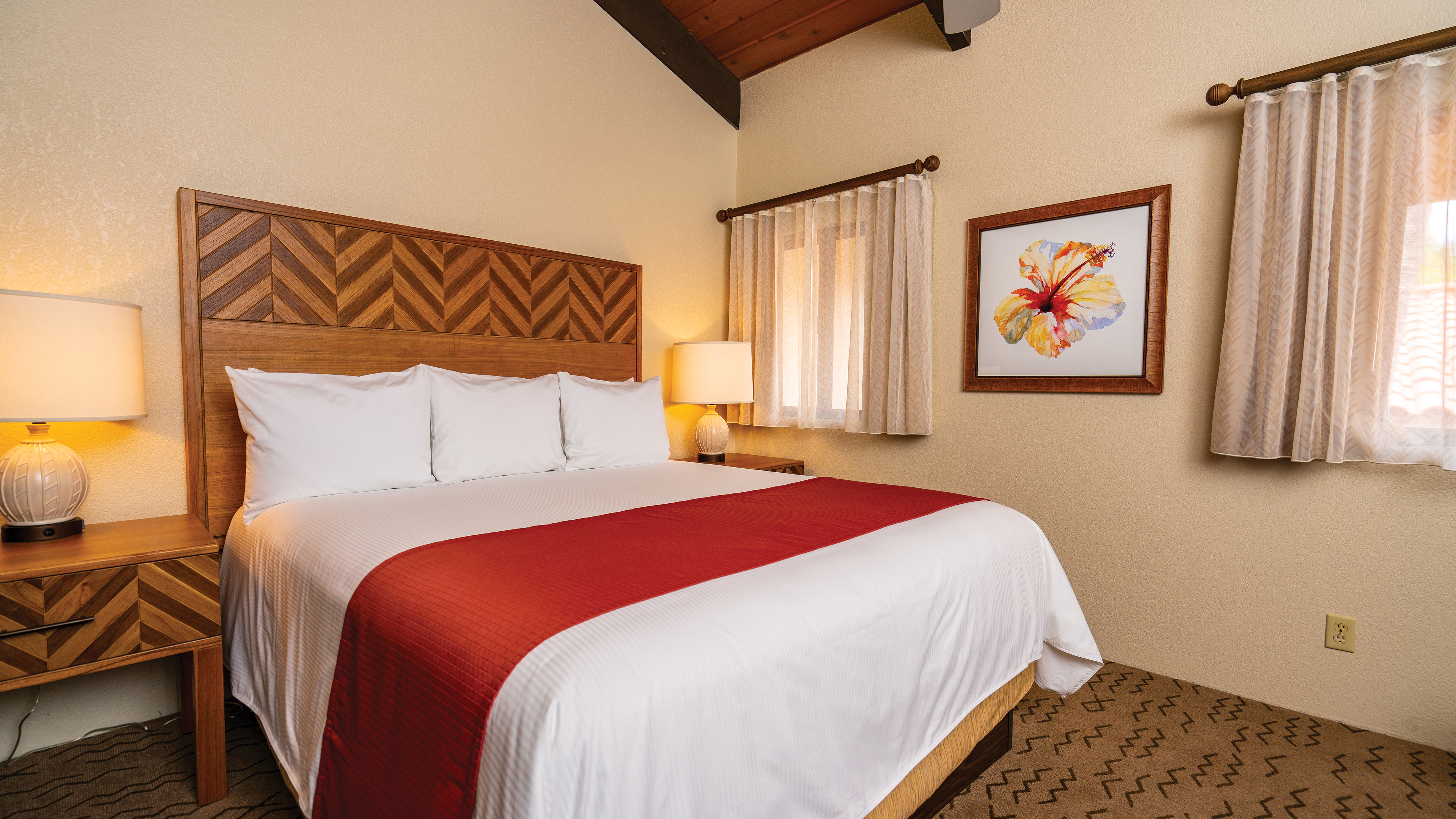 Guest room at the Shell Vacations Club Kona Coast Resort in Kailua Kona, Hawaii