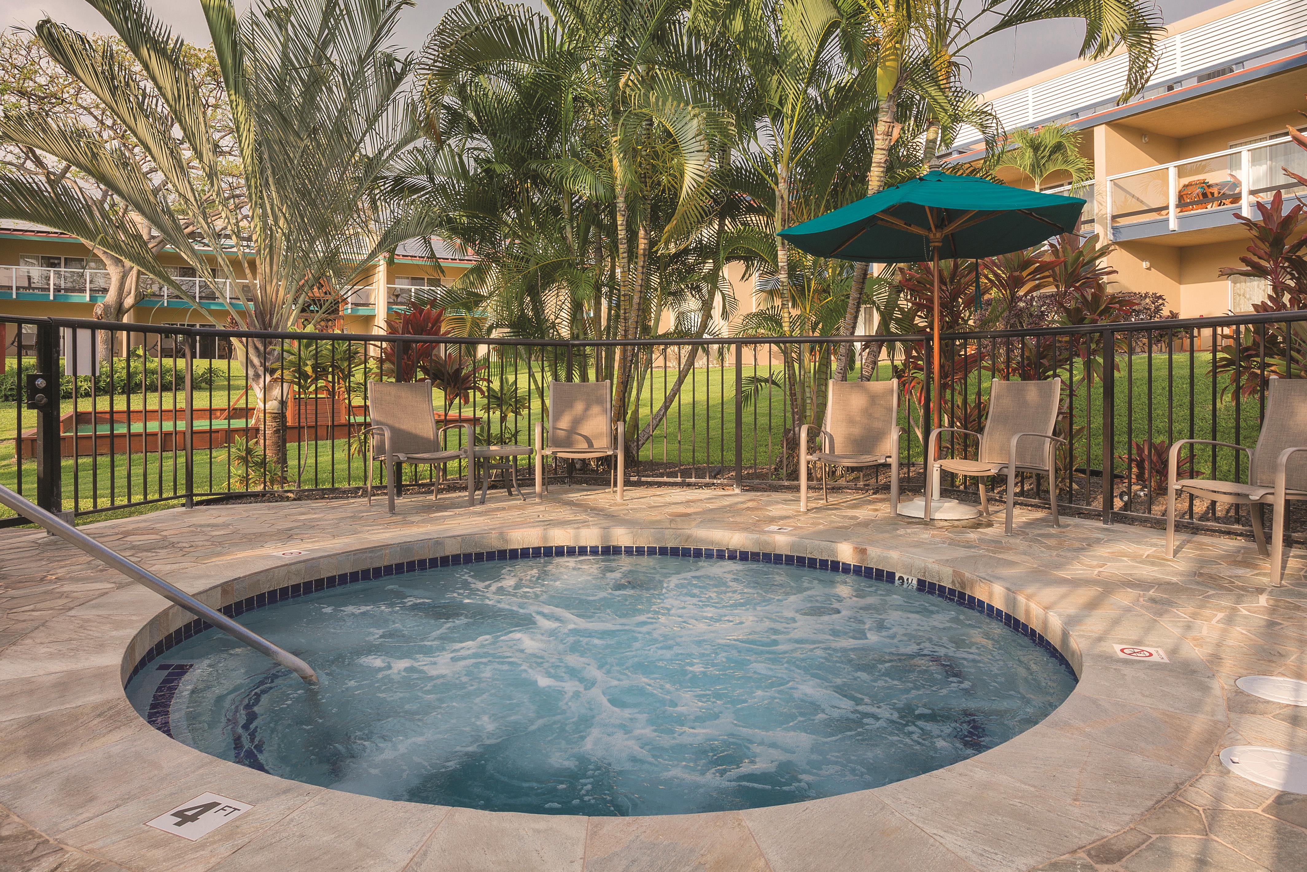 Hot tub at the Shell Vacations Club Kona Coast Resort in Kailua Kona, Hawaii