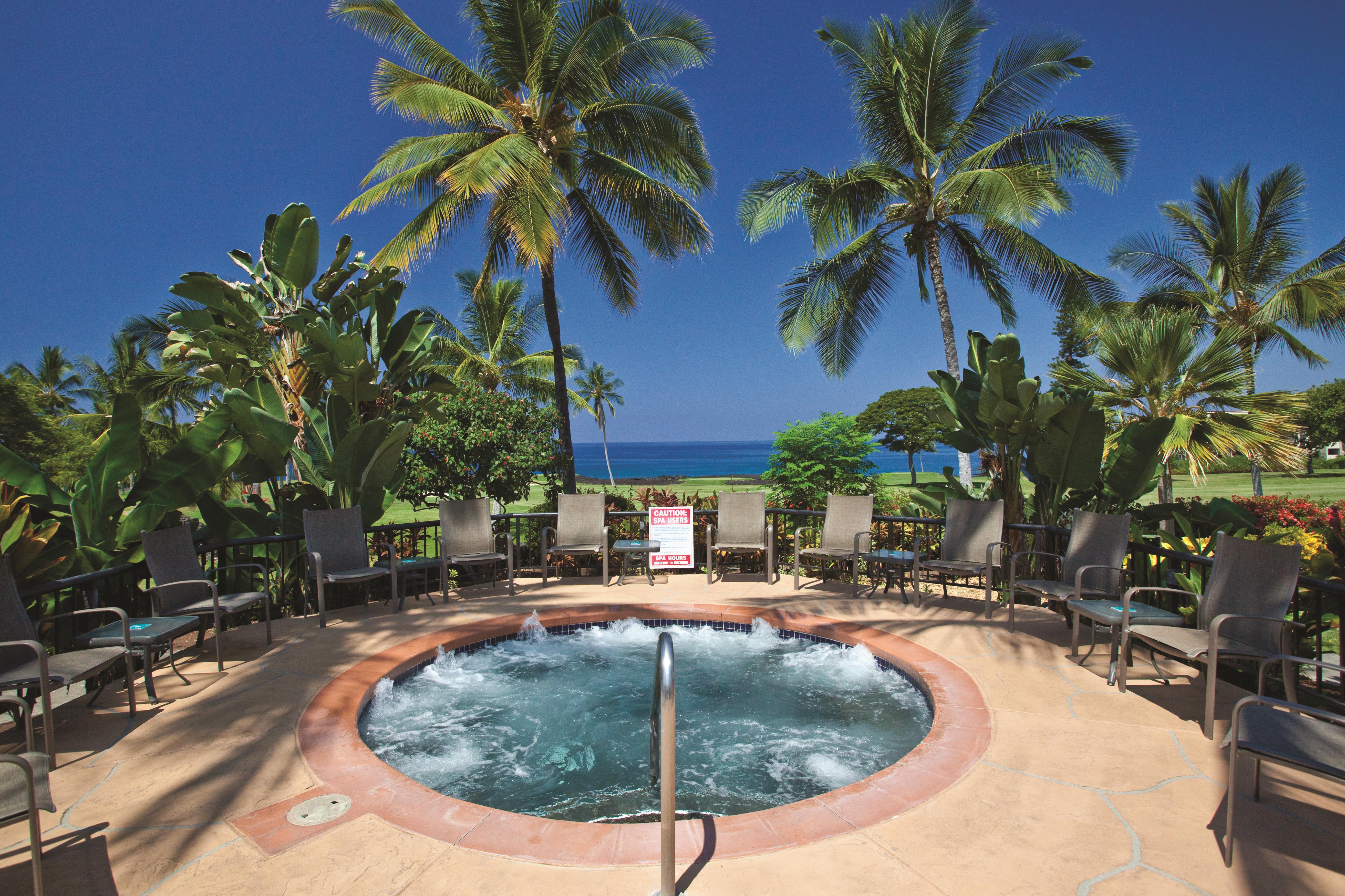 Hot tub at the Shell Vacations Club Kona Coast Resort in Kailua Kona, Hawaii