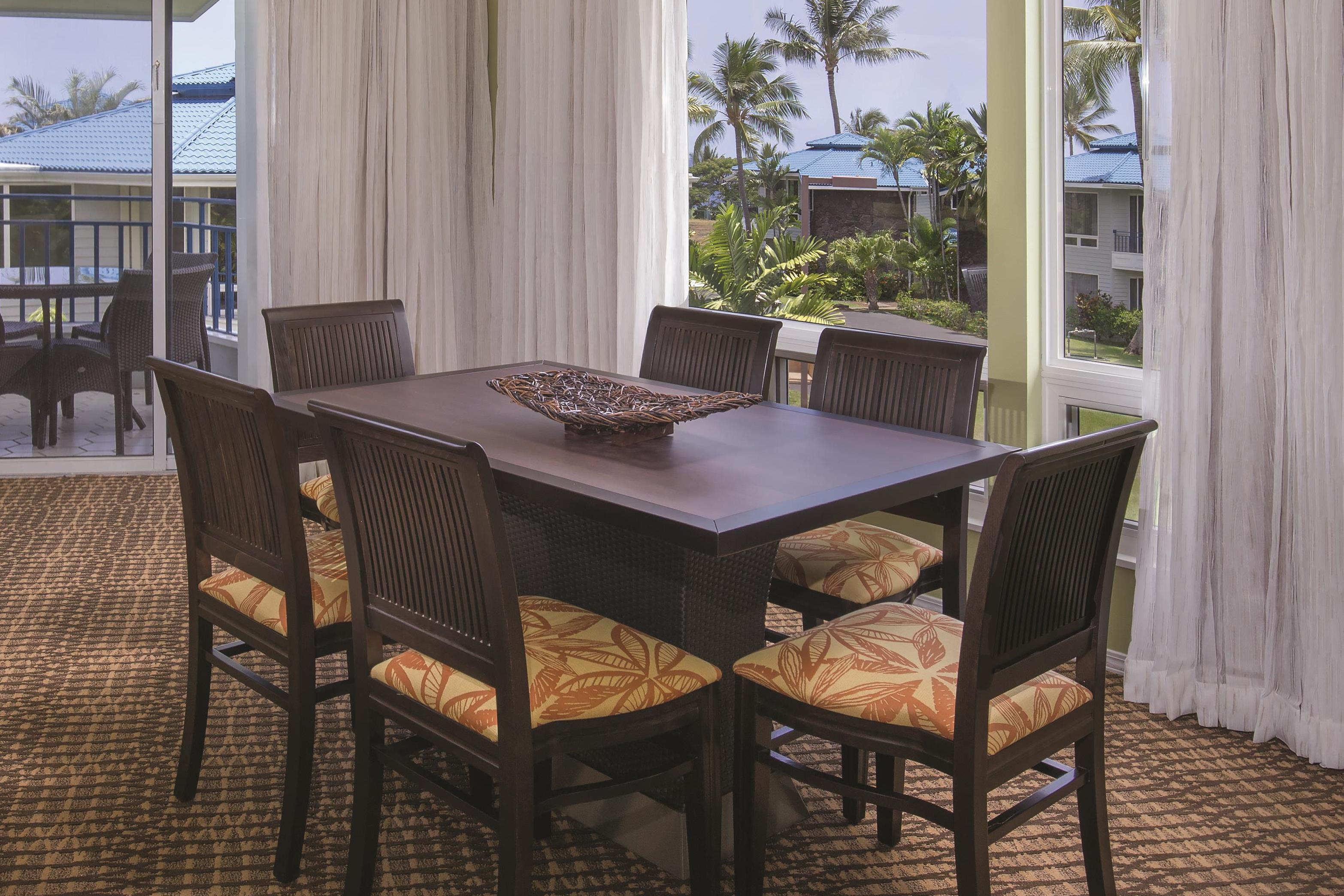 Guest room at the Shell Vacations Club Holua Resort at the Mauna Loa Village in Kailua Kona, Hawaii