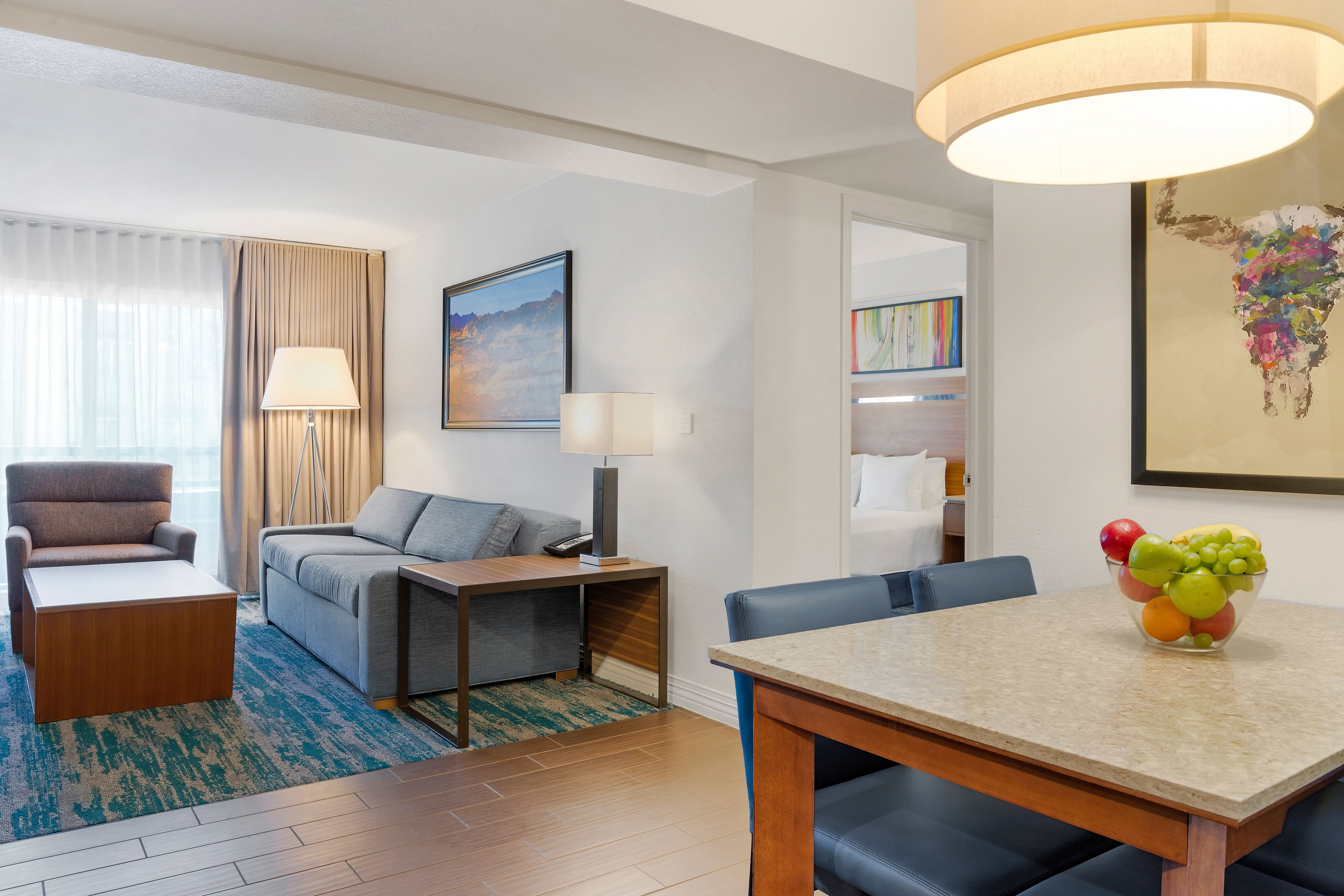 Guest room at the Club Wyndham Desert Rose Resort in Las Vegas, Nevada