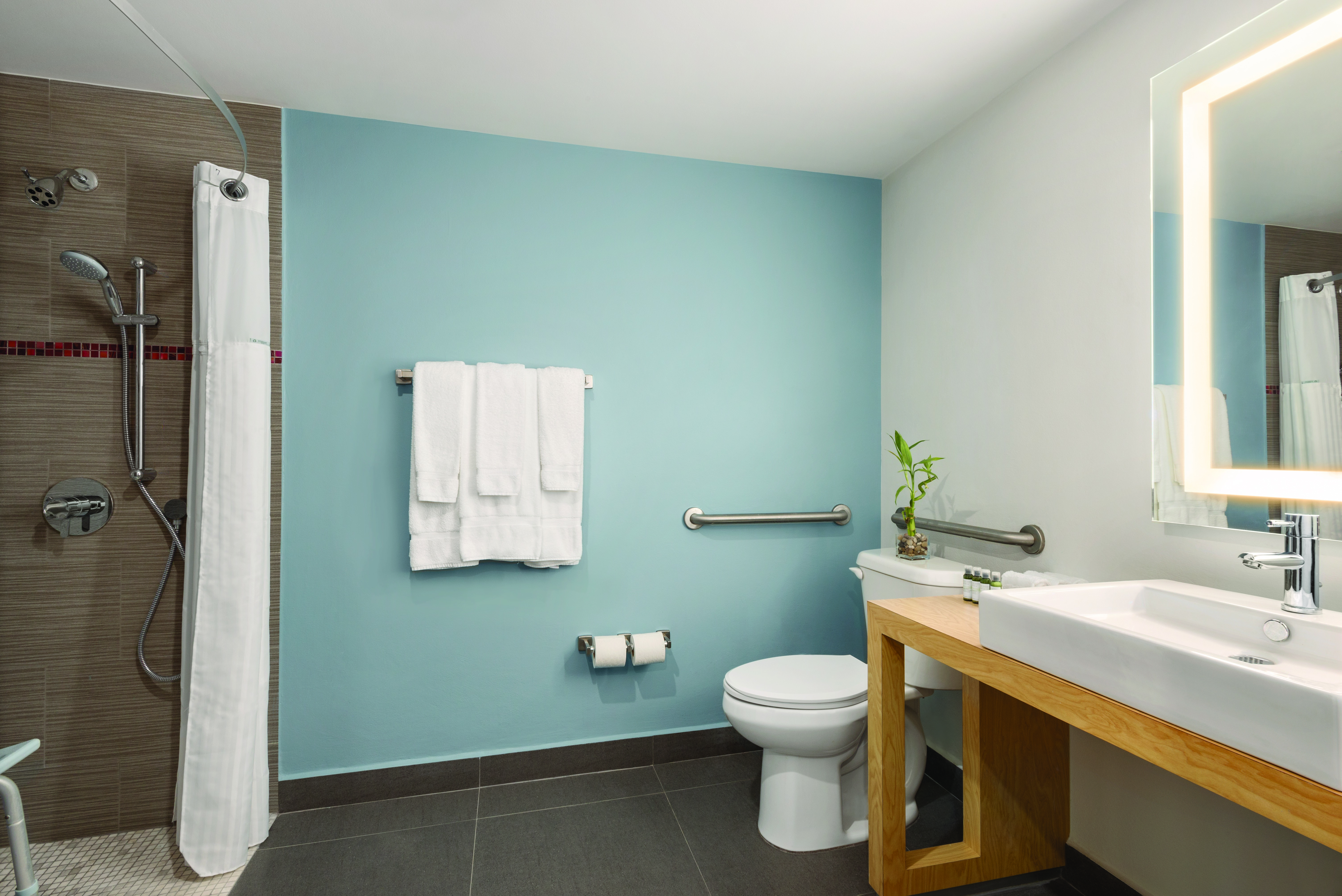 Guest room bath at the TRYP by Wyndham Isla Verde in Carolina, Other than US/Canada
