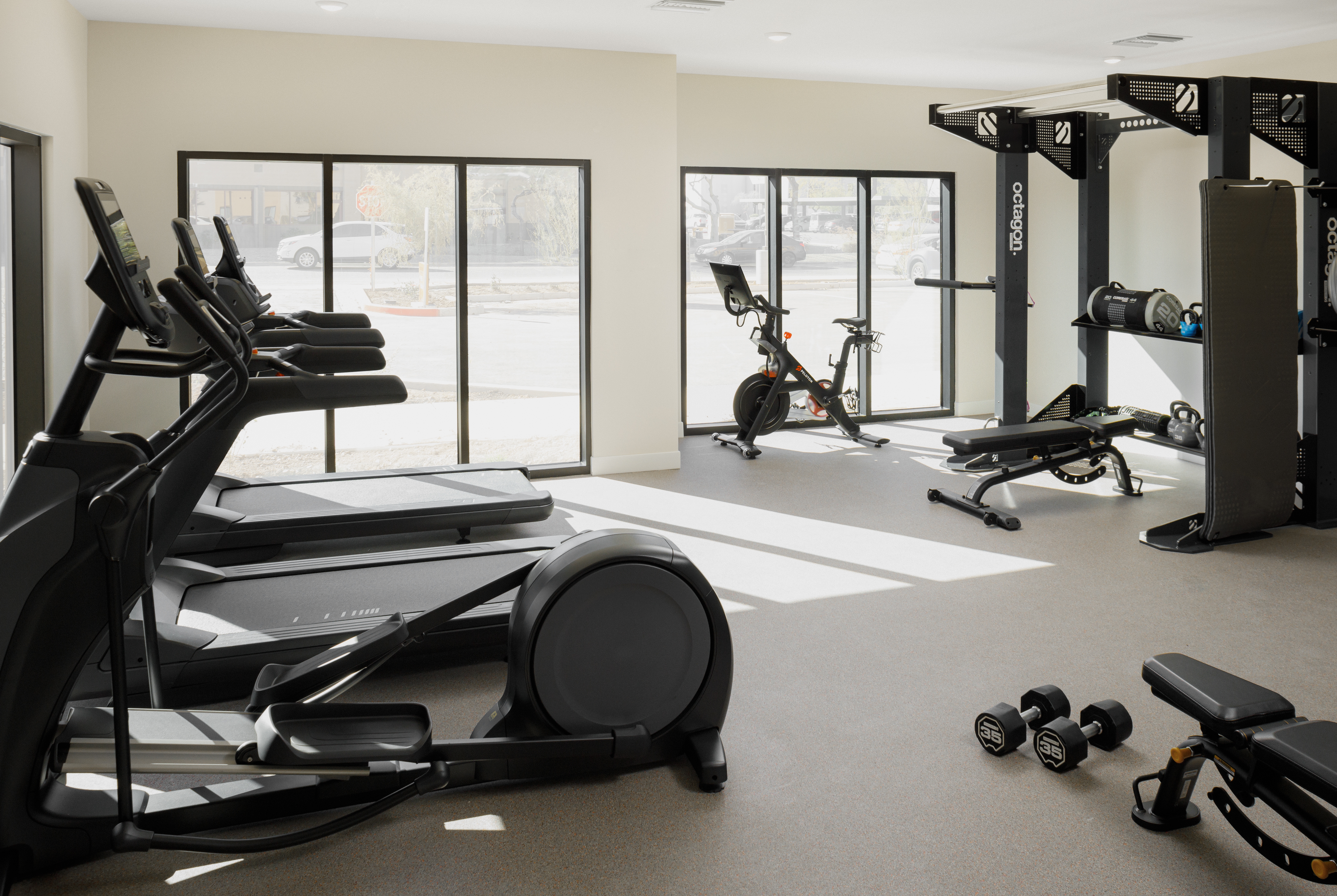 Fitness room at WaterWalk Extended Stay Huntsville in Huntsville, Alabama
