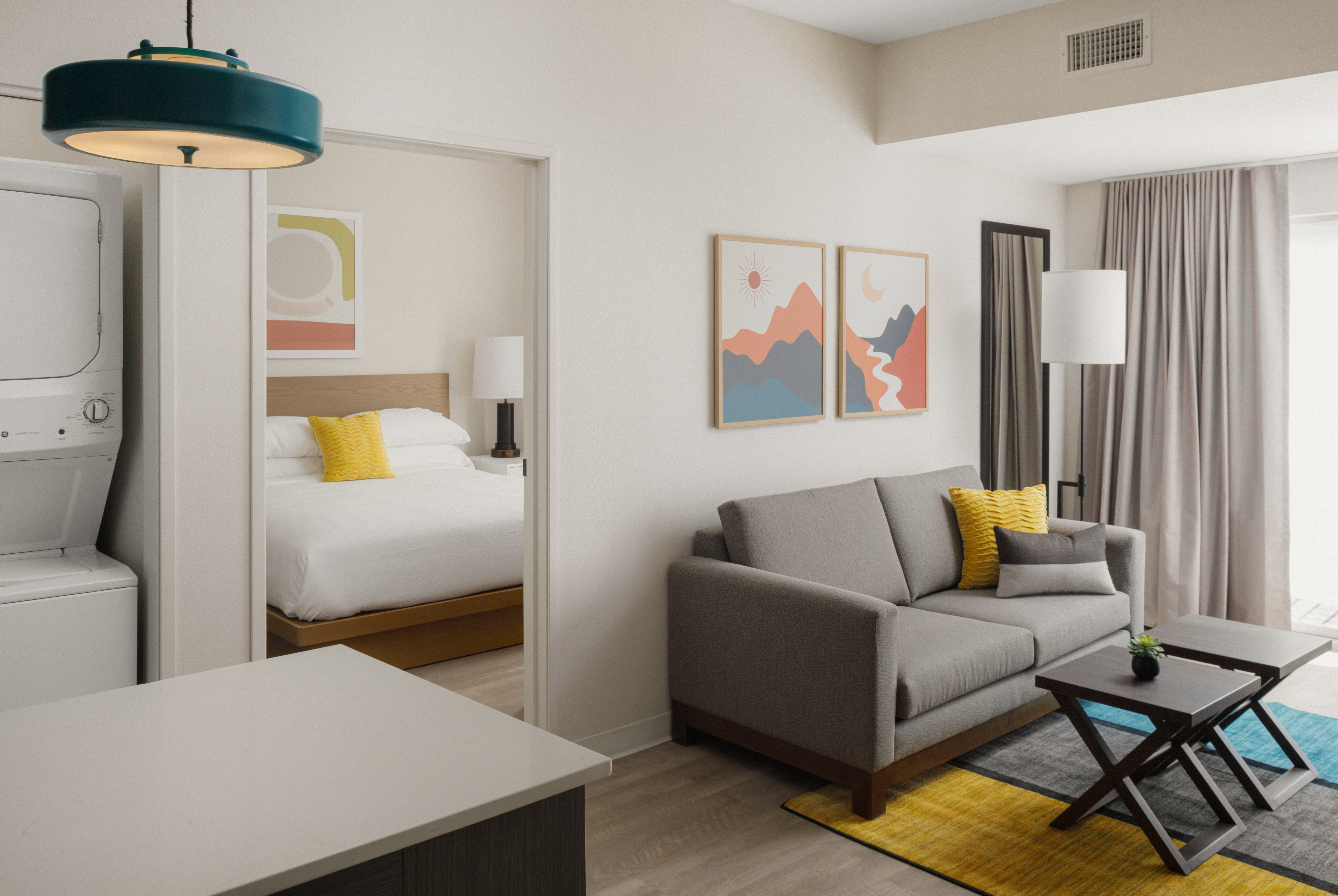 Guest room at the WaterWalk Extended Stay Huntsville in Huntsville, Alabama