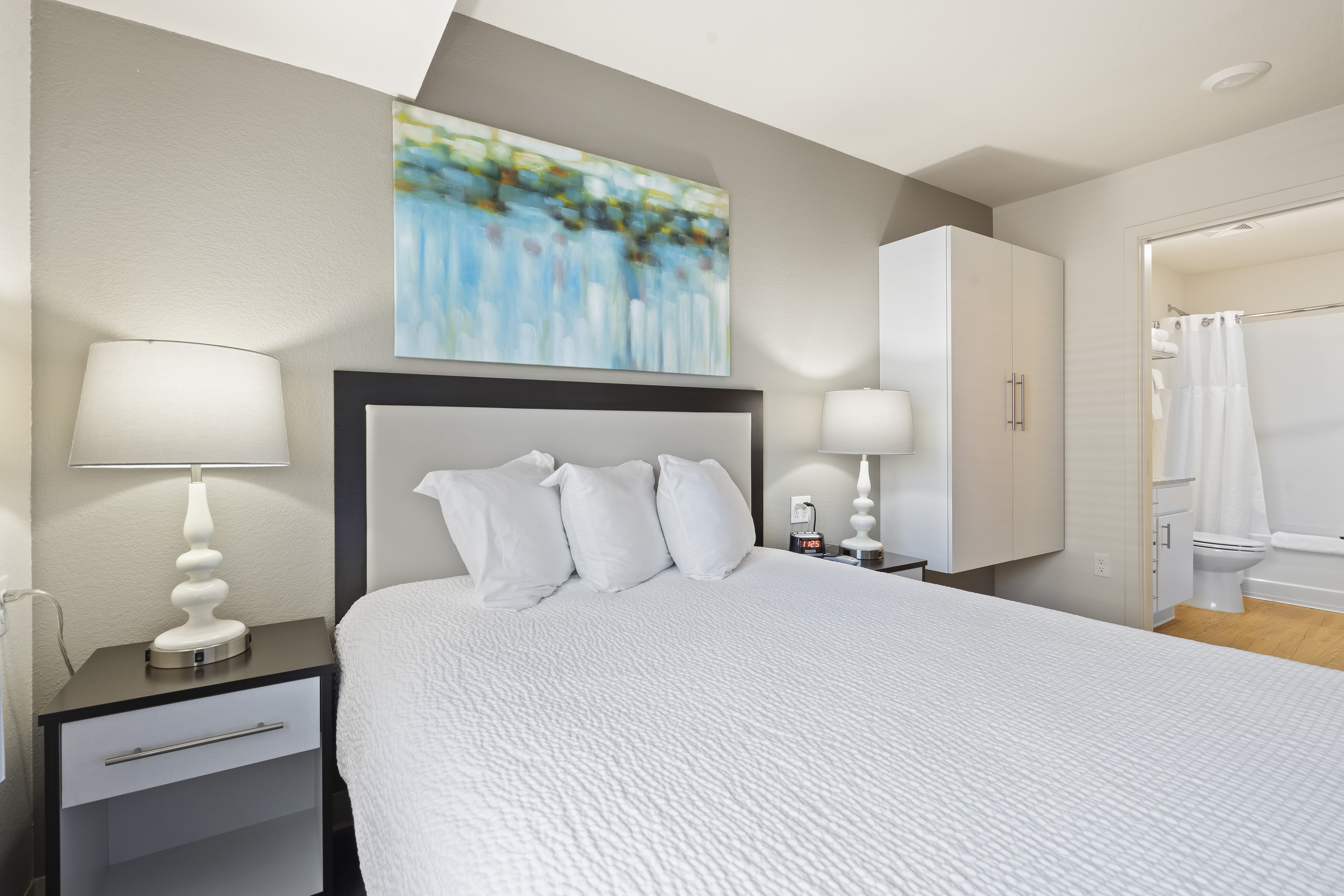 Guest room at the WaterWalk Extended Stay Kansas City - Overland Pk in Overland Park, Kansas
