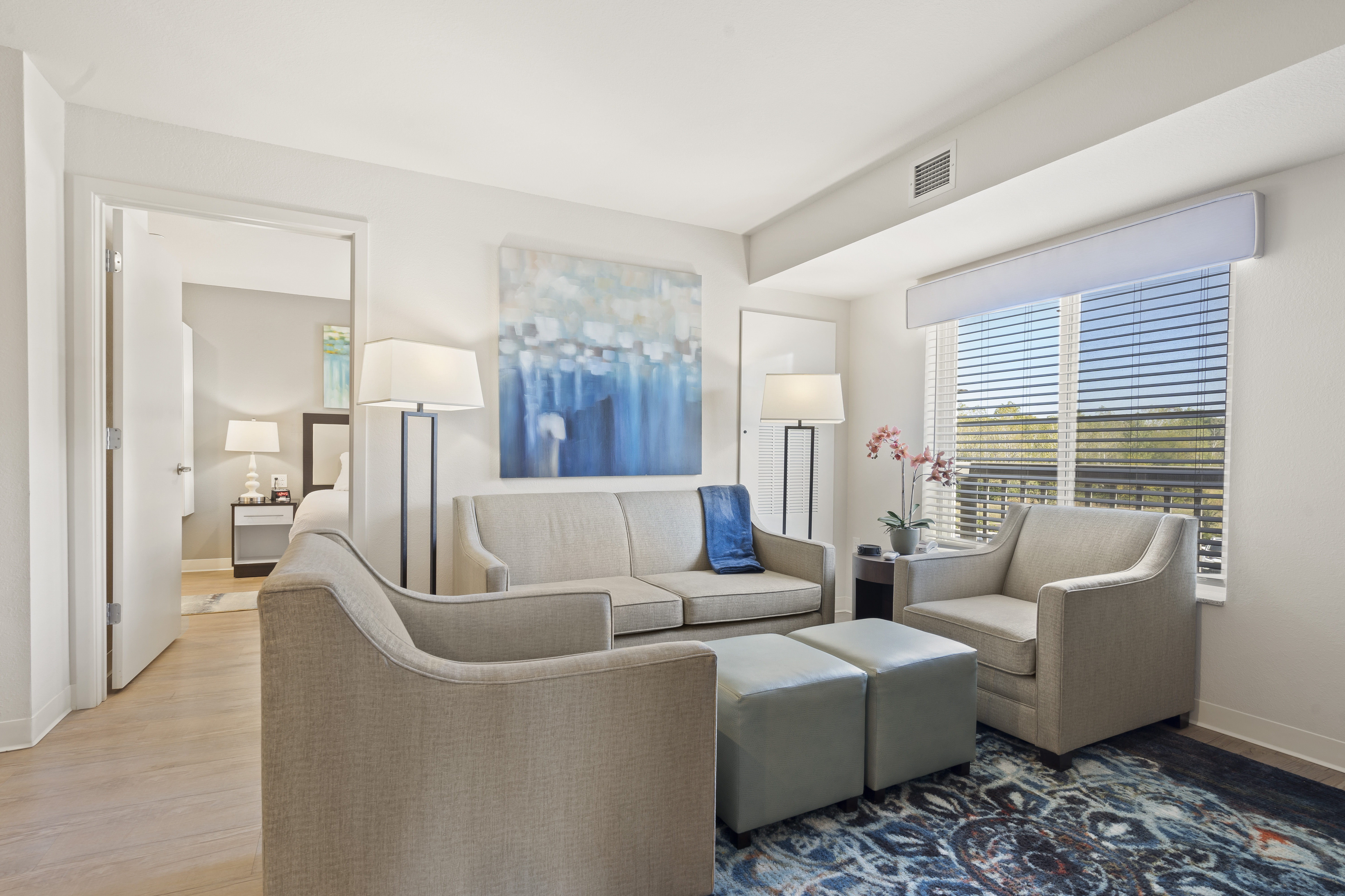 Guest room at the WaterWalk Extended Stay Kansas City - Overland Pk in Overland Park, Kansas