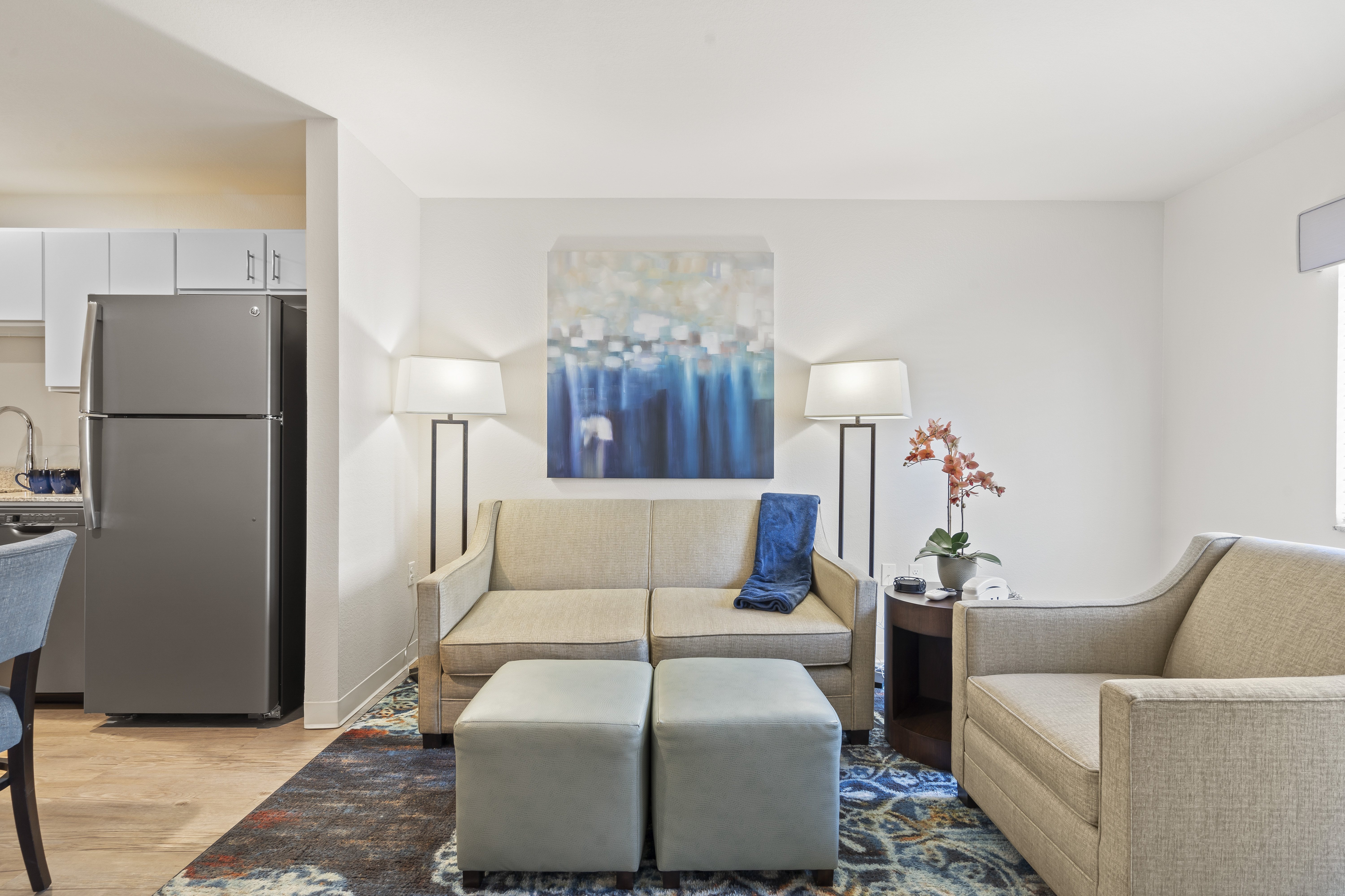 Guest room at the WaterWalk Extended Stay Kansas City - Overland Pk in Overland Park, Kansas