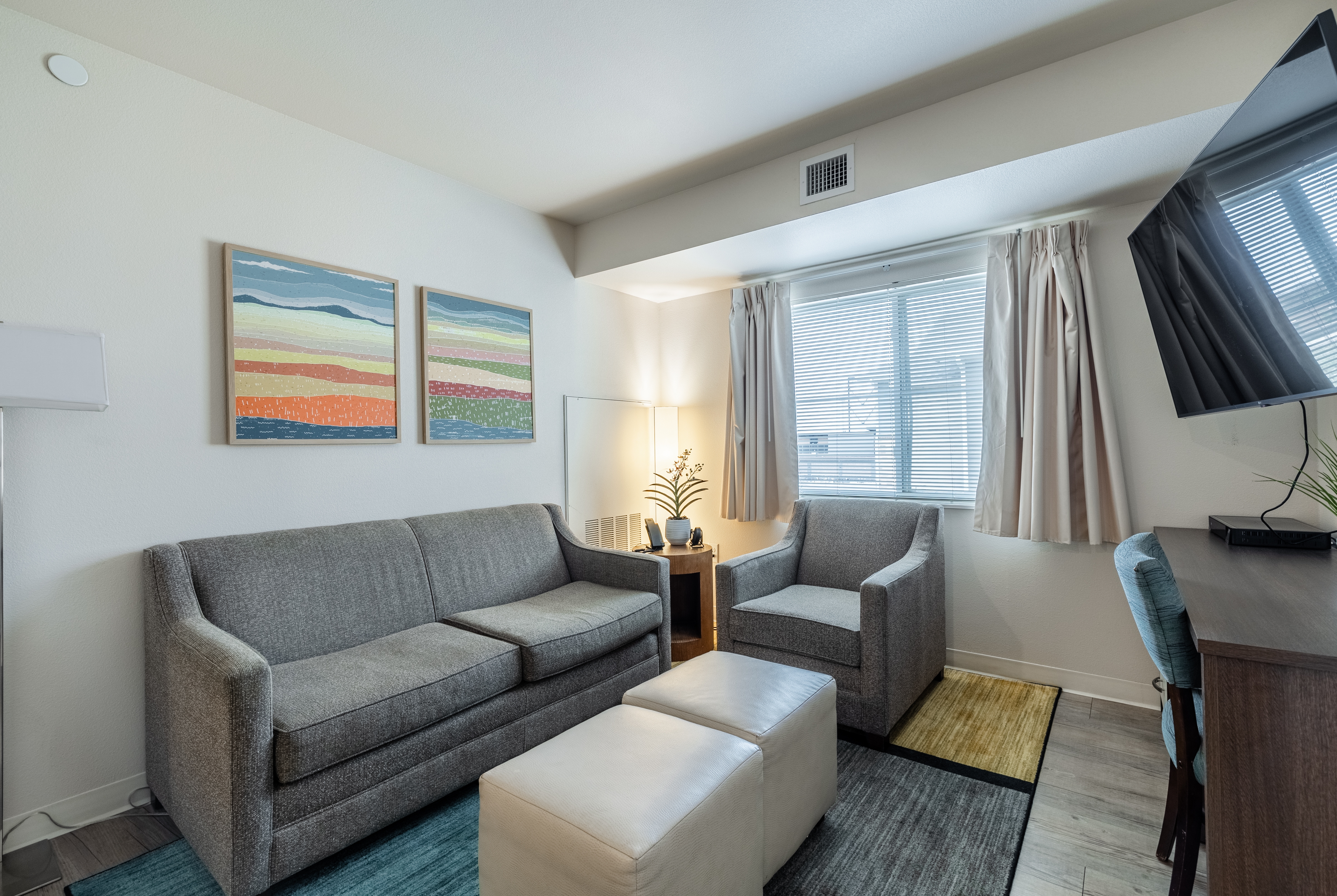 Guest room at the WaterWalk Extended Stay Wichita in Wichita, Kansas