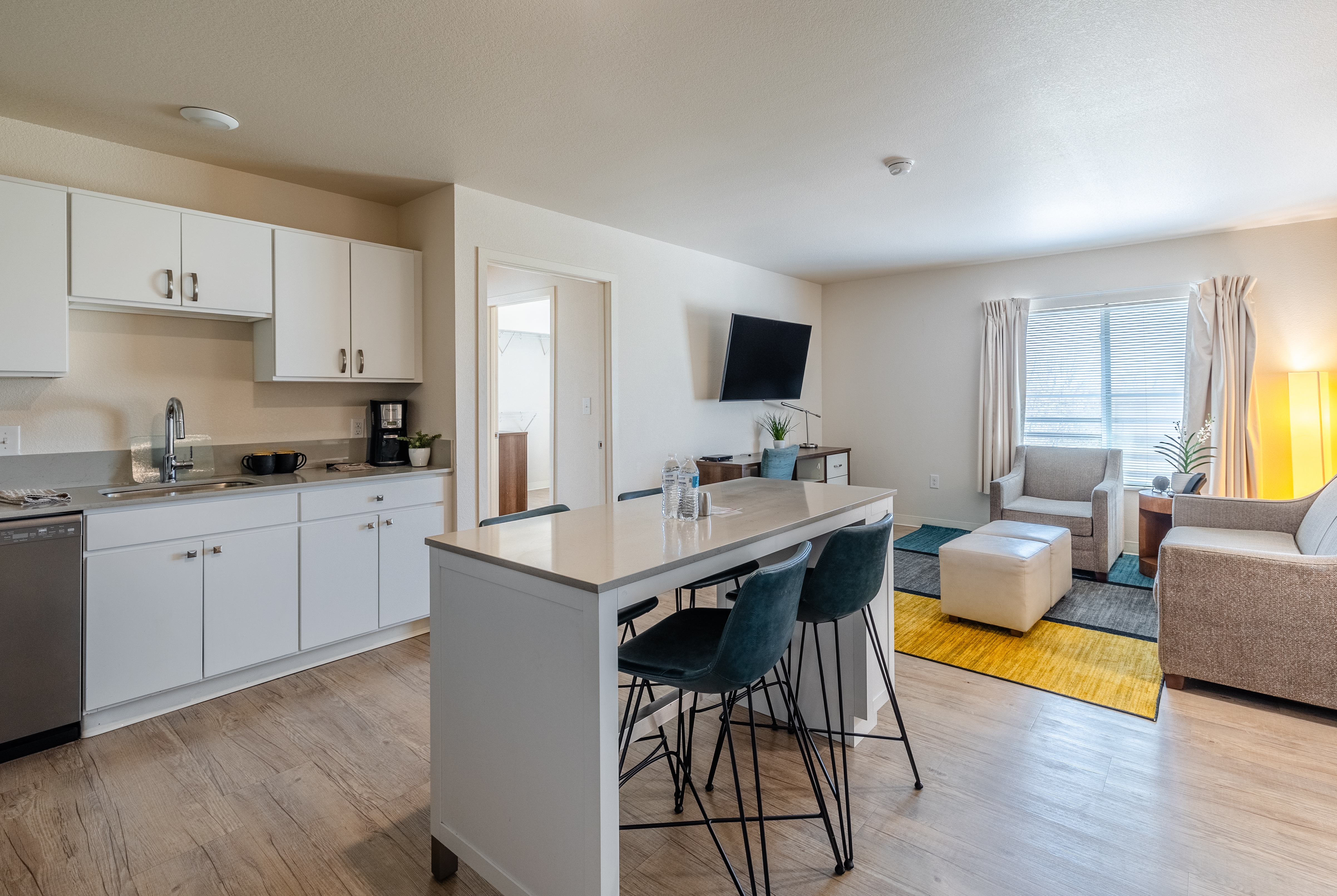 Guest room at the WaterWalk Extended Stay Wichita in Wichita, Kansas