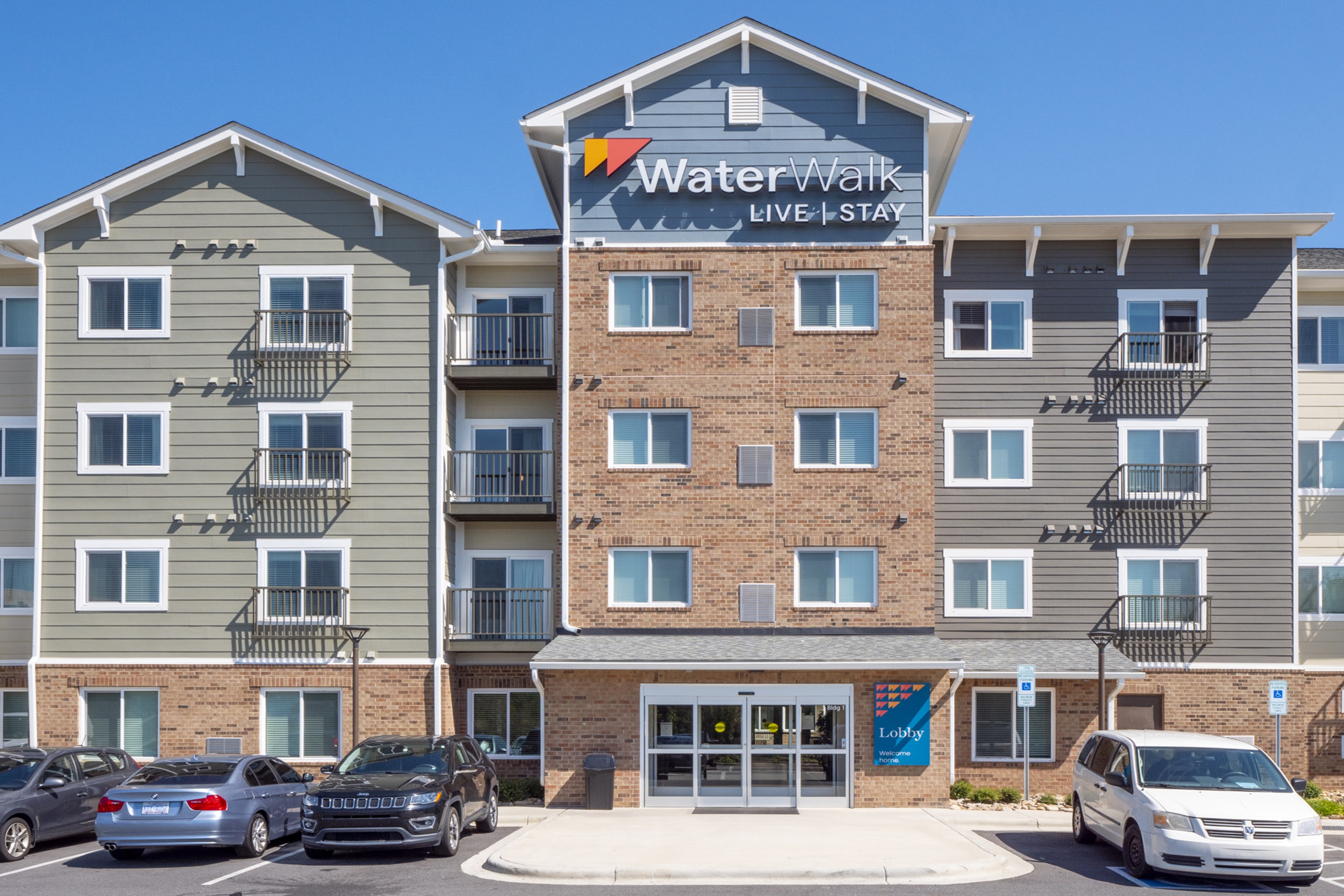 Exterior of WaterWalk Extended Stay Charlotte - Arrowood hotel in Charlotte, North Carolina
