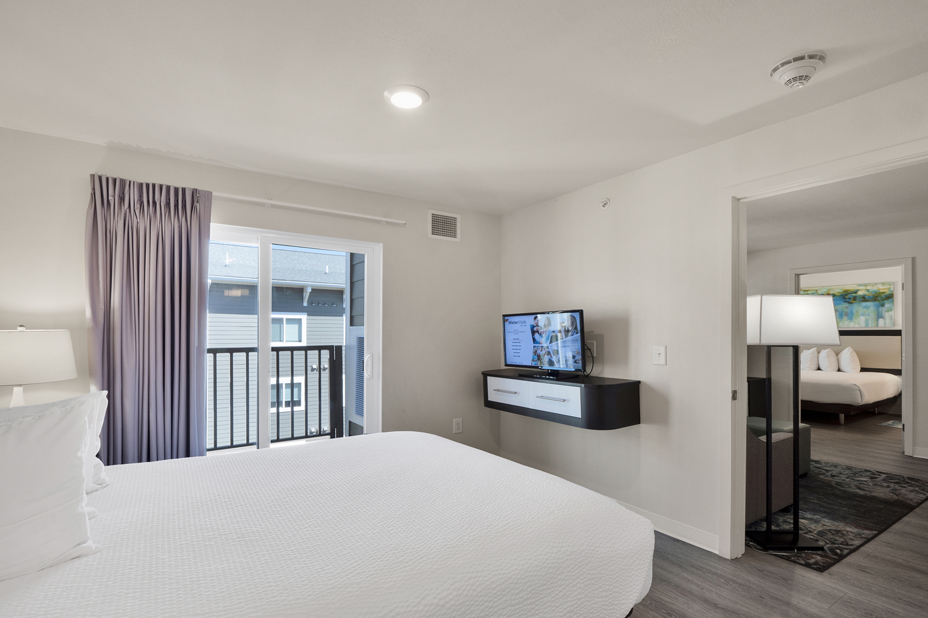 Guest room at the WaterWalk Extended Stay Raleigh Durham Research Triangle in Morrisville, North Carolina